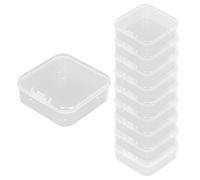 GDFHBD 9 Small Square Storage Boxes, Transparent Plastic Packaging Boxes, Card Storage Boxes, Small Parts Sorting Tools.