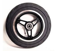 Gdfnmogo 10 Inch Solid Tire with Wheel Hub Assembly for Electric Scooter - 10x2.125 Black Non-Inflatable Rubber Tire Compatible with 10mm/12mm Shaft and Disc Brake, Whole Wheel(10mm)