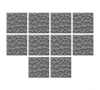 Gdfnmogo 10-Pack 3D Stone Brick Wall Panels Self-Adhesive XPE Foam Stickers 35x35cm Waterproof Soundproof for Living Room Bedroom Kitchen Nursery Décor Easy to Install(silver gray)