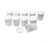 Gdfnmogo 10Pcs 100ml Medicine Measuring Measure Cups,Clear Plastic Jug Cup,Container Baking Beaker Transparent Graduated Liquid Holder