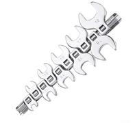 Gdfnmogo 10pcs 3/8 Inch Drive Crowfoot Wrench Set 10-19mm Metric Open End Spanner, 45# Steel Automotive and Mechanical Hand Tool Kit for Tight Spaces and