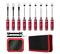 Gdfnmogo 12-Piece RC Car Tool Kit with Screwdrivers Slotted/for Phillips/Hex, Pliers, Wrench and Repair Tools in Alloy Steel for Remote Control Car, Quadcopter,