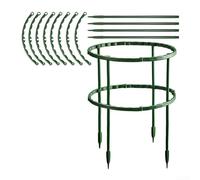 Gdfnmogo 12Pcs Plant Support Stakes,Metal Garden Plant Stakes,Half Round Plant Support for RING Cage For Hydrangeas Roses Peonies Tomatoes,15.5x25cm