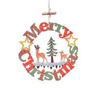 Gdfnmogo 15CM Wooden Hollow Letters Merry Christmas Hanging Decoration Pendant for Christmas Tree, Wall, Door and For window Decoration(C)