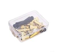 Gdfnmogo 15pcs For Bike Pump Adaptor Set Kit with SV DV AV and Needle Valve Connectors, Copper For Bicycle Valve Adapter Assortment for Presta, Dunlop,
