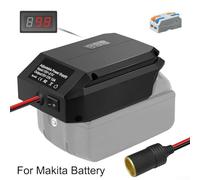 Gdfnmogo 18V to 12V/5V-13V Step-Down Voltage Converter for Car Battery Power Supply - DC 15-21V Input, 12V & Adjustable 5-13V Output, ABS Housing, In-Car Use(A)