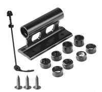 Gdfnmogo 2 Pack Bike Fork Mount Truck Block 20x110mm for Car Roof Rack Carrier, Compatible with Quick Release and Thru Axle, Aluminum Alloy Fork Mount for Cars Trucks RVs Boats(Black)