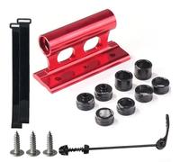 Gdfnmogo 2 Pack Bike Fork Mount Truck Blocks 20x110mm for Car Roof Rack Carrier, Aluminum Alloy Front Fork Mount for Quick Release and Thru Axle, Compatible with Cars Trucks RVs Boats(Red)