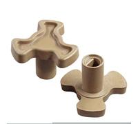 Gdfnmogo 2 Pack Microwave Oven Glass Turntable Support Couplers,Rotating Core Replacement Parts,5x7mm D Hole, Quick Setup(A)