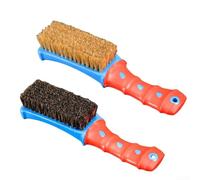Gdfnmogo 2 Pack Wire Brushes For Cleaning - Metal Rust Remover Tool With Comfortable Grip Handle For Kitchen Garden Workshop Stubborn Dirt Stain Removal