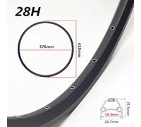Gdfnmogo 20 in Mountain for Bike Wheel Rim Having 24/28/32/36 Holes Double Disc Brake Aluminum Alloy for 20x1.5 for 2.125 Tires (28 holes B)