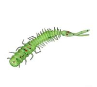 Gdfnmogo 20pcs 4.5cm Soft Fishing Lures Larva Worm Bait with Three-Tailed Spiral Slug Design, PVC Material, Realistic Action for Freshwater(2)