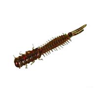 Gdfnmogo 20pcs 4.5cm Soft Fishing Lures Larva Worm Bait with Three-Tailed Spiral Slug Design, PVC Material, Realistic Action for Freshwater(7)