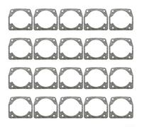 Gdfnmogo 20Pcs Chainsaw Cylinder Gasket For 52/58/59/62cc Brush Cutter Grass Trimmer Paper Material Grey 44.9x45.4mm Engine Parts Replacement Kit