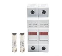 Gdfnmogo 2P Fuse Holder For Solar Panels, 1000V DC With LED Indicator, Compatible With 10X38mm PV Fuses 15-32A, DIN Rail Mount For Industrial(32A)