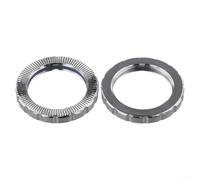 Gdfnmogo 2PCS Steel Bottom Bracket Outer Lock For Ring Nut for M420/M500/ Electric For Bike Chainwheel - 31.5mm ID, 43.8mm OD, Silver