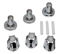 Gdfnmogo 3 Piece Shower Knob Replacement Kit for Pfister Verve Tub and Shower Faucets, Zinc Alloy Handle Set with Decorative Covers, Silver