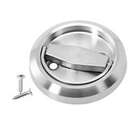 Gdfnmogo 304 Stainless Steel Door Handle Invisible Cabinet Pull Round Cupboard Knob for Fireproof Doors Modern Wardrobe Flush Mount Pull Drawer Handle Double Hole Cabinet Fii(W Bronze)