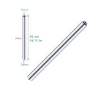 Gdfnmogo 30cm Stainless Steel Shower Extension Arm Round Baroom Riser Bar Compatible wi Various Shower Syste, Rust-Resistant Adjustable Shower Rod in Chrome or Black Finish(AY)