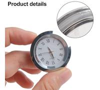 Gdfnmogo 36mm & 65mm Quartz Clock Inserts Movement Replacement Kit with Gold Arabic Numbers on White Dial, Transparent Lens, Gold Border - for DIY Clock Proj(E 65mm)