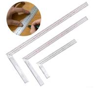 Gdfnmogo 3PCS L-Shaped Angle Square Ruler Set Stainless Steel 30cm 50cm 60cm for Woodworking Right Angle Measurement Compatible with Carpentry and Construction Tools