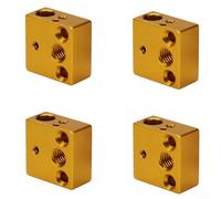Gdfnmogo 4 Pack Brass Heater Block for 3, CR-10 and Other 3D Printers - 100x100x20mm Fit with Enhanced Thermal Conductivity for Reliable Printing