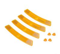 Gdfnmogo 4-Pack For Bike Spoke Reflectors for Mountain and Road Bicycles, White/Yellow Wheel Rim Safety Strips, No Battery Needed, Wea(Yellow)