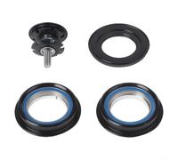 Gdfnmogo 44mm Integrated For Bike Headset with Sealed Double Bearings, Aluminium Alloy Construction, For 28.6mm Straight Tube Fork and 44mm(Black)