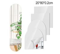 Gdfnmogo 4PCS Soft Acrylic Mirror Stickers for Walls - 20CM and 30CM Rounded Square Full Body Decorative Mirrors for Home Decor in Bedroom, Living(20 * 80 * 0.2CM)
