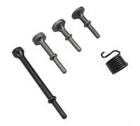 Gdfnmogo 5Pcs Air Hammer Bits Set with Spring, Alloy Steel Pneumatic Chisel Kit for Shaping Metal, Riveting, Tire Repair, Edge Pressing, Rock Breaking,