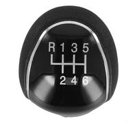 Gdfnmogo 6-Speed Manual Transmission Gear Shift Knob for, S-MAX, C-MAX, Focus, and - PU Leather & Plastic Construction with Clear 6-Speed Top Marking
