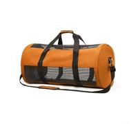 Gdfnmogo 60L Scuba Diving Mesh Gear Bag Quick-Dry Duffle Tote with Large Capacity for Wetsuit Fins Snorkel Mask and Accessories, Lightweight(orange)