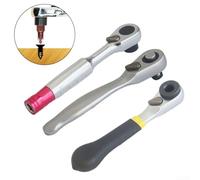 Gdfnmogo 72 Tooth Mini Ratchet Wrench with 14 Inch Bit Suitable for General Repair Use in Tight Spaces, High Carbon Steel Tool Offering Accurate and Efficient Screw Handling (C)
