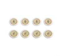 Gdfnmogo 8pcs Faucet Index Buttons Hot Cold Handle Sign Stickers for Delta Peerless Double Handle Faucets Acrylic Chrome Plated Replacement Parts 1.34 Inch