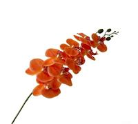 Gdfnmogo 9-Head Phalaenopsis Artificial Flower, Soft PVC Petals, 98 cm Tall, Realistic Floral Decor for Living Room, Wedding & Event Centerpiece(ORANGE)