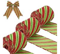Gdfnmogo A Creative Touch Three Soft & Stylish Xmas Crafting Ribbons To Elevate Your Holiday This Year(green slope)