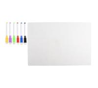 Gdfnmogo A4/A3 Acrylic Magnetic Fridge Calendar Memo Board with 6 Smooth Writing Pens for Home Organization and Weekly Planning(A3)