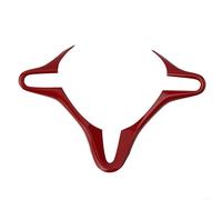 Gdfnmogo ABS Red Inner Steering Wheel Trim Cover Designed For Civic 8th Generation 2006 2011, Featuring Twill Carbon Fiber For Enhanced Durability