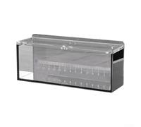 Gdfnmogo Acrylic Fish Viewing and Acclimation Box with Measurement Scale for Observing Small Aquatic Animals Such as Fish, Crab, and Frog, (Black)