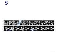 Gdfnmogo Acrylic Mirror Wall Stickers, 3D Kick Line Decals for Home Room Decor, Gold/Silver/Black, 10-Piece Set, Lightweight & For Easy to Apply(黑色S)