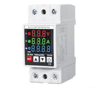 Gdfnmogo Adjustable Energy Meter with Over Under Voltage Protection, 63A Rated Current, 1-999S Delay, for Home, Rental, Hotel, and Office Building Use