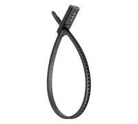 Gdfnmogo Adjustable For Bike Cable Tie Lock with 3-Digit Combination Code, Alloy Steel and Nylon Weather-Resistant Design, Secure For Bicycle Helmet and(black)