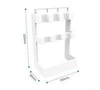 Gdfnmogo Adjustable Pipette Holder for Laboratory Micropipettes, Trapezoidal and Round Design, Holds up to 6 Pipettes, Space-Saving Lab Stand Compatible with Various Sizes, White ABS(Trapezoid)
