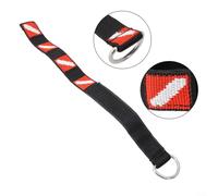 Gdfnmogo Adjustable Scuba Diving Wrist Strap Nylon Webbing Band with 316 Stainless Steel D-Ring Attachment for Dive Lights Cameras Snorkeling(flag37x4cm)