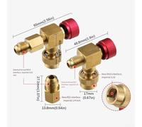 Gdfnmogo Air Conditioning Safety Valve Tool, Pure Copper Anti-Slip Knob, Compatible with R410A and R22 Refrigerant Systems, Maintenance and Detection Switch(B)