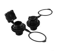 Gdfnmogo Air Valve Nozzle Cap For Inflatable Boat, For Kayak, Canoe, Raft, Rubber Dinghy, Pool Mattress and Airbed, 22mm Thread PVC Screw-On(2pc)