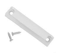 Gdfnmogo Aluminium Alloy Cabinet Door Handle Screen Door Pull Handle Black White Gold Silver Finish 76mm Hole Pitch for Kitchen Cupboard Wardrobe(White)