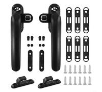 Gdfnmogo Aluminum Alloy Handles for Sliding, Lockable Replacement Set with Screws and Spacers for Home, Office, and School Doors and