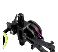 Gdfnmogo Aluminum Alloy Single Needle Compound Bow Sight for Archery, 4-Way For Micro Adjustable Up Down Left Right with Quick Vertical Dial, Compatible