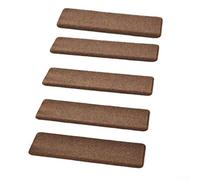 Gdfnmogo Anti-Slip Stair Treads Mats, Machine Washable Polyester Step Mats, 76 x 24 cm, TPR Non-Slip Backing for Home, Stairs & Family Safety(brown)